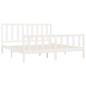 vidaXL Estructura de cama de madera maciza blanca 200x200 cm