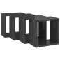 vidaXL Estantes cubo de pared 4 unidades gris brillo 26x15x26 cm vidaXL Estantes cubo de pared 4 unidades gris brillo 26x15x26 cm