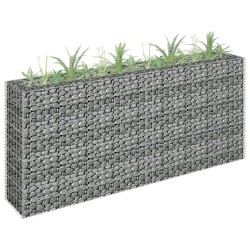 vidaXL Arriate de gaviones de acero galvanizado 180x30x90 cm