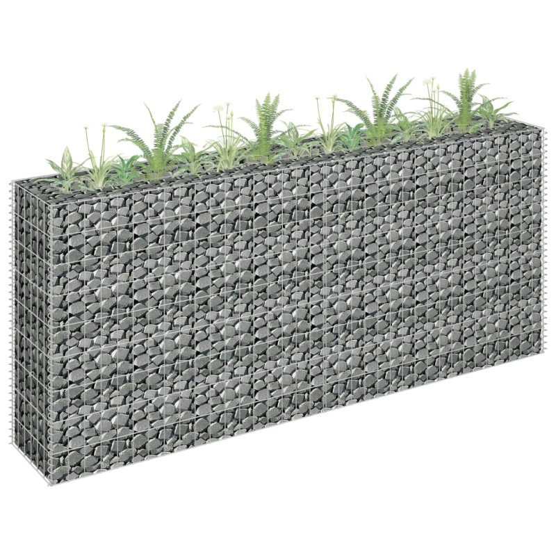 vidaXL Arriate de gaviones de acero galvanizado 180x30x90 cm