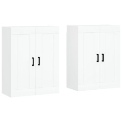vidaXL Armarios de pared 2 uds madera de ingeniería blanco