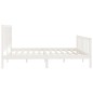 vidaXL Estructura de cama de madera maciza blanca 200x200 cm