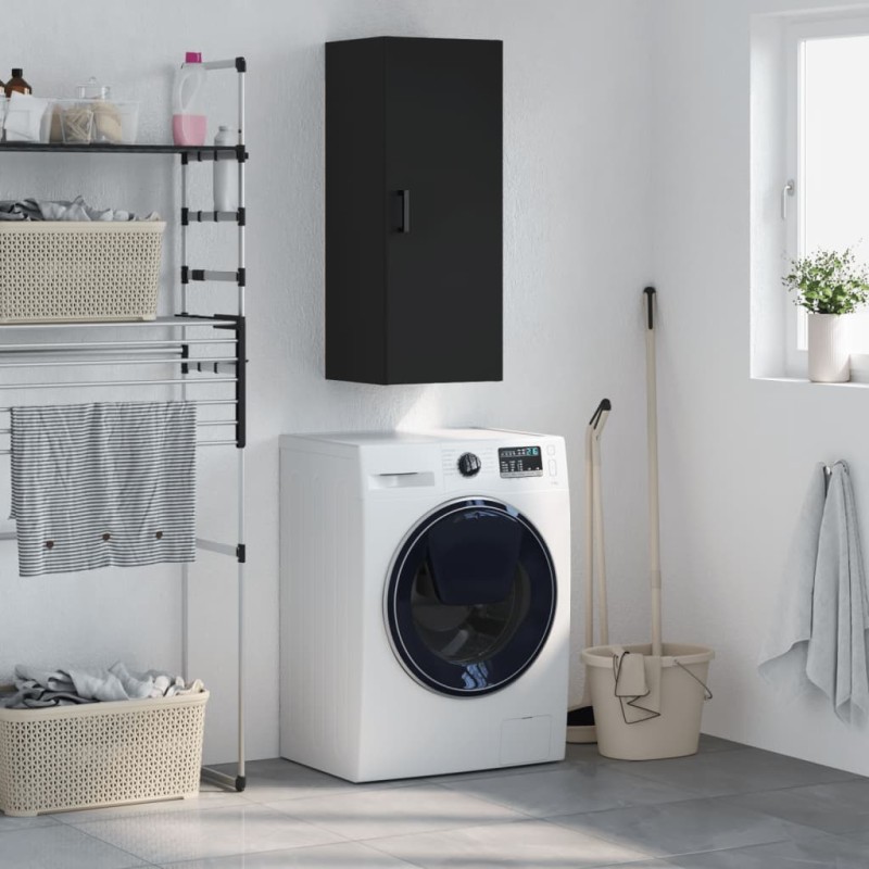 vidaXL Armario de pared negro 34,5x34x90 cm vidaXL Armario de pared negro 34,5x34x90 cm