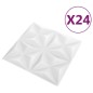 vidaXL Paneles de pared 3D 24 unidades 50x50 cm blanco origami 6 m² vidaXL Paneles de pared 3D 24 unidades 50x50 cm blanco origami 6 m²