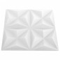 vidaXL Paneles de pared 3D 24 unidades 50x50 cm blanco origami 6 m² vidaXL Paneles de pared 3D 24 unidades 50x50 cm blanco origami 6 m²
