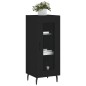 vidaXL Aparador de madera contrachapada negro 34,5x34x90 cm vidaXL Aparador de madera contrachapada negro 34,5x34x90 cm