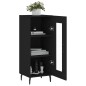vidaXL Aparador de madera contrachapada negro 34,5x34x90 cm vidaXL Aparador de madera contrachapada negro 34,5x34x90 cm