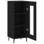 vidaXL Aparador de madera contrachapada negro 34,5x34x90 cm vidaXL Aparador de madera contrachapada negro 34,5x34x90 cm