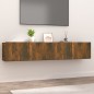 vidaXL Mueble de TV 2 uds madera contrachapada color roble 80x30x30 cm vidaXL Mueble de TV 2 uds madera contrachapada color roble 80x30x30 cm