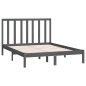 vidaXL Estructura de cama de madera maciza de pino gris 140x190 cm vidaXL Estructura de cama de madera maciza de pino gris 140x190 cm