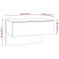 vidaXL Mesita de noche de pared blanco brillante vidaXL Mesita de noche de pared blanco brillante