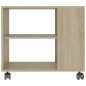 vidaXL Mesa auxiliar de madera contrachapada color roble 70x35x55 cm