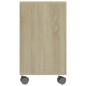 vidaXL Mesa auxiliar de madera contrachapada color roble 70x35x55 cm
