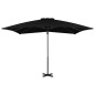 vidaXL Sombrilla voladiza con poste de aluminio negro 250x250 cm vidaXL Sombrilla voladiza con poste de aluminio negro 250x250 cm