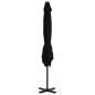 vidaXL Sombrilla voladiza con poste de aluminio negro 250x250 cm vidaXL Sombrilla voladiza con poste de aluminio negro 250x250 cm