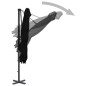 vidaXL Sombrilla voladiza con poste de aluminio negro 250x250 cm vidaXL Sombrilla voladiza con poste de aluminio negro 250x250 cm