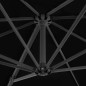 vidaXL Sombrilla voladiza con poste de aluminio negro 250x250 cm vidaXL Sombrilla voladiza con poste de aluminio negro 250x250 cm
