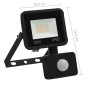vidaXL Foco LED con sensor 10 W blanco cálido vidaXL Foco LED con sensor 10 W blanco cálido