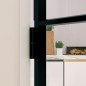 vidaXL Puerta de interior vidrio templado y aluminio negro 83x201,5 cm vidaXL Puerta de interior vidrio templado y aluminio negro 83x201,5 cm