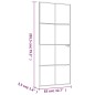 vidaXL Puerta de interior vidrio templado y aluminio negro 83x201,5 cm vidaXL Puerta de interior vidrio templado y aluminio negro 83x201,5 cm