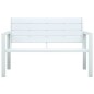 vidaXL Banco de jardín de HDPE aspecto de madera blanco 120 cm vidaXL Banco de jardín de HDPE aspecto de madera blanco 120 cm