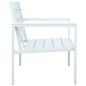 vidaXL Banco de jardín de HDPE aspecto de madera blanco 120 cm vidaXL Banco de jardín de HDPE aspecto de madera blanco 120 cm