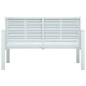 vidaXL Banco de jardín de HDPE aspecto de madera blanco 120 cm vidaXL Banco de jardín de HDPE aspecto de madera blanco 120 cm