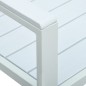 vidaXL Banco de jardín de HDPE aspecto de madera blanco 120 cm vidaXL Banco de jardín de HDPE aspecto de madera blanco 120 cm