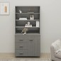 vidaXL Aparador HAMAR madera de pino maciza gris claro vidaXL Aparador HAMAR madera de pino maciza gris claro