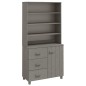 vidaXL Aparador HAMAR madera de pino maciza gris claro vidaXL Aparador HAMAR madera de pino maciza gris claro
