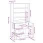 vidaXL Aparador HAMAR madera de pino maciza gris claro vidaXL Aparador HAMAR madera de pino maciza gris claro