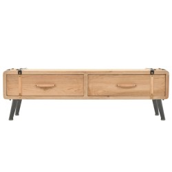vidaXL Mueble para TV madera maciza de abeto 120x33x35 cm