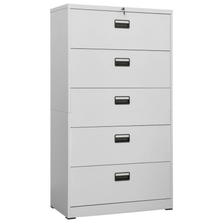 vidaXL Armario archivador de acero gris claro 90x46x164 cm
