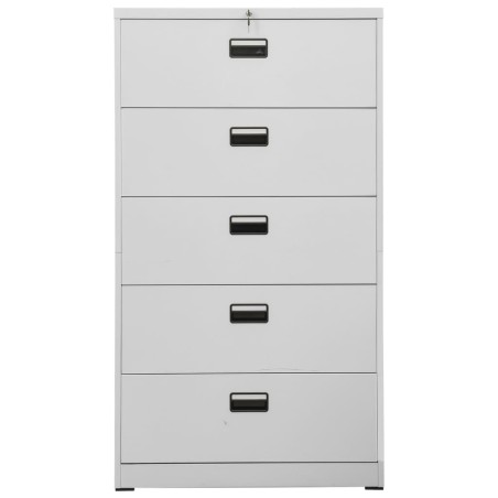 vidaXL Armario archivador de acero gris claro 90x46x164 cm