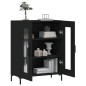 vidaXL Aparador de madera de ingeniería negro 69,5x34x90 cm