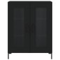 vidaXL Aparador de madera de ingeniería negro 69,5x34x90 cm