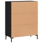 vidaXL Aparador de madera de ingeniería negro 69,5x34x90 cm