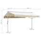 vidaXL Toldo de pie independiente color crema 500x300 cm vidaXL Toldo de pie independiente color crema 500x300 cm