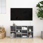 vidaXL Banco zapatero madera contrachapada gris hormigón 103x30x54,5cm