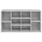 vidaXL Banco zapatero madera contrachapada gris hormigón 103x30x54,5cm