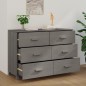 vidaXL Aparador HAMAR madera maciza de pino gris claro 113x40x80 cm vidaXL Aparador HAMAR madera maciza de pino gris claro 113x40x80 cm