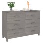 vidaXL Aparador HAMAR madera maciza de pino gris claro 113x40x80 cm vidaXL Aparador HAMAR madera maciza de pino gris claro 113x40x80 cm