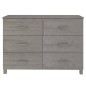 vidaXL Aparador HAMAR madera maciza de pino gris claro 113x40x80 cm vidaXL Aparador HAMAR madera maciza de pino gris claro 113x40x80 cm