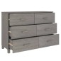 vidaXL Aparador HAMAR madera maciza de pino gris claro 113x40x80 cm vidaXL Aparador HAMAR madera maciza de pino gris claro 113x40x80 cm