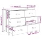 vidaXL Aparador HAMAR madera maciza de pino gris claro 113x40x80 cm vidaXL Aparador HAMAR madera maciza de pino gris claro 113x40x80 cm