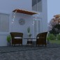 vidaXL Toldo retráctil con LED naranja y marrón 250x150 cm vidaXL Toldo retráctil con LED naranja y marrón 250x150 cm
