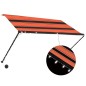 vidaXL Toldo retráctil con LED naranja y marrón 250x150 cm vidaXL Toldo retráctil con LED naranja y marrón 250x150 cm