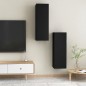 vidaXL Muebles para TV 2 uds madera contrachapada negro 30,5x30x90 cm
