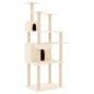 vidaXL Rascador para gatos con postes de sisal crema 166 cm vidaXL Rascador para gatos con postes de sisal crema 166 cm