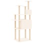 vidaXL Rascador para gatos con postes de sisal crema 166 cm vidaXL Rascador para gatos con postes de sisal crema 166 cm